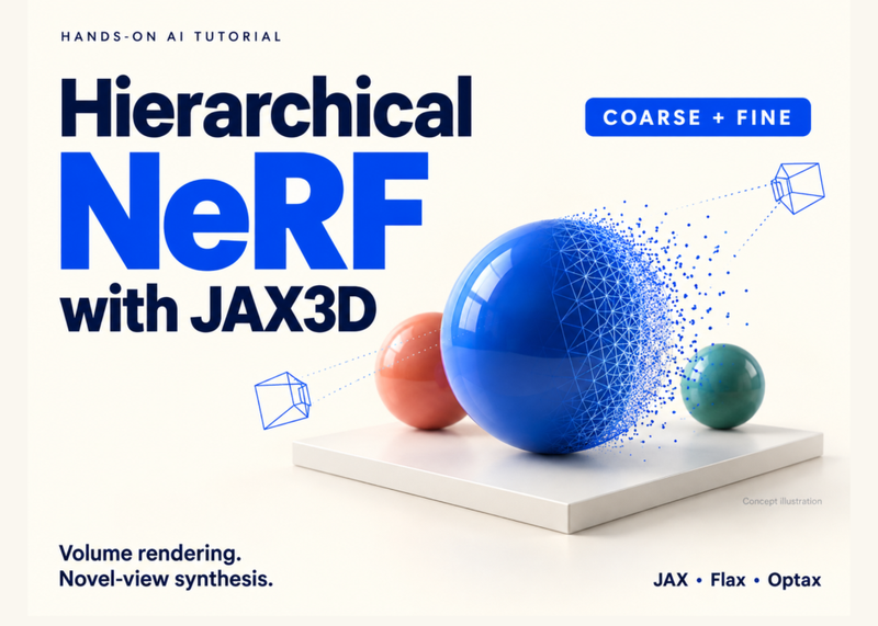 پیاده‌سازی میدانی NeRF سلسله‌مراتبی با استفاده از کتابخانه JAX3D